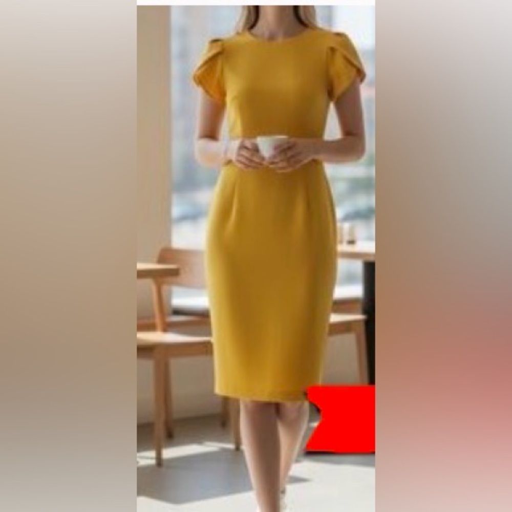 Calvin Klein Elegant Gold Women's Dress